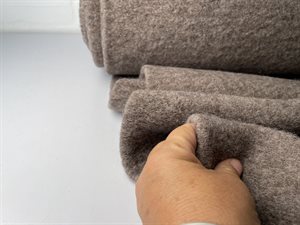 Uldfilt - lysebrun meleret og lækker, rest på 80 cm